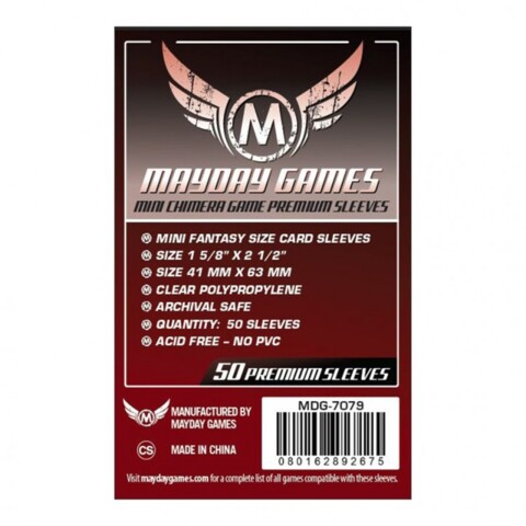 Mayday - Standard Mini Usa Chimera Sleeves 43Mmx65Mm 50Ct